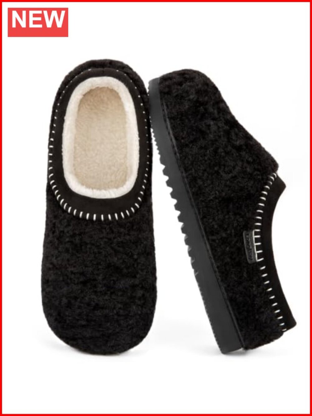 Women's Fuzzy Slippers Cozy Warm House Shoes Indoor Outdoor Non-Slip Faux Wool